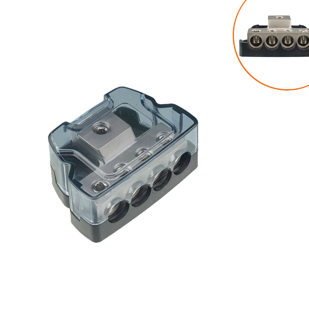 4 Way Power Distribution Block 1 in 4 Out Audio Connect Cable Splitter