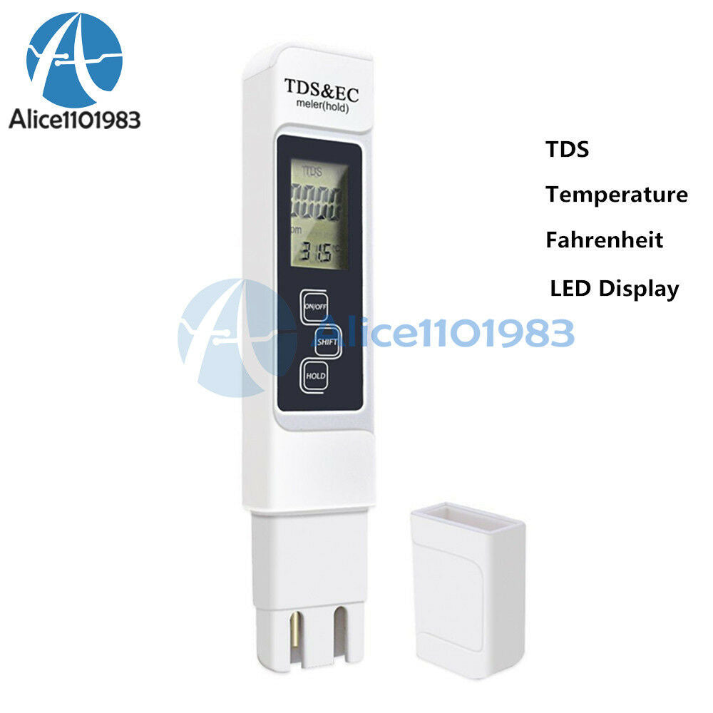 3 In 1 TDS EC PPM Multifunctional Water Quality Meter Tester Pen LCD Display