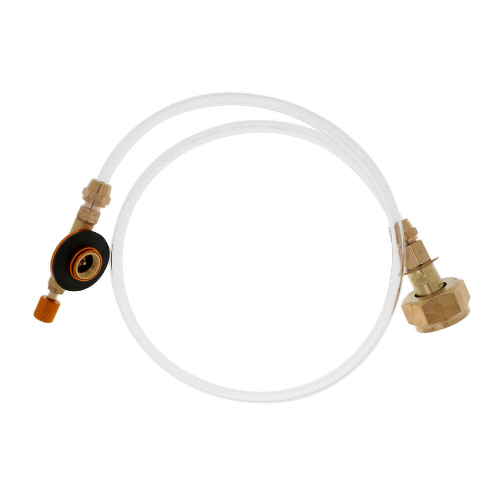 Brass Tank Refill Hose Adapter Valve Kit for Camping BBQ Picnic Cooking