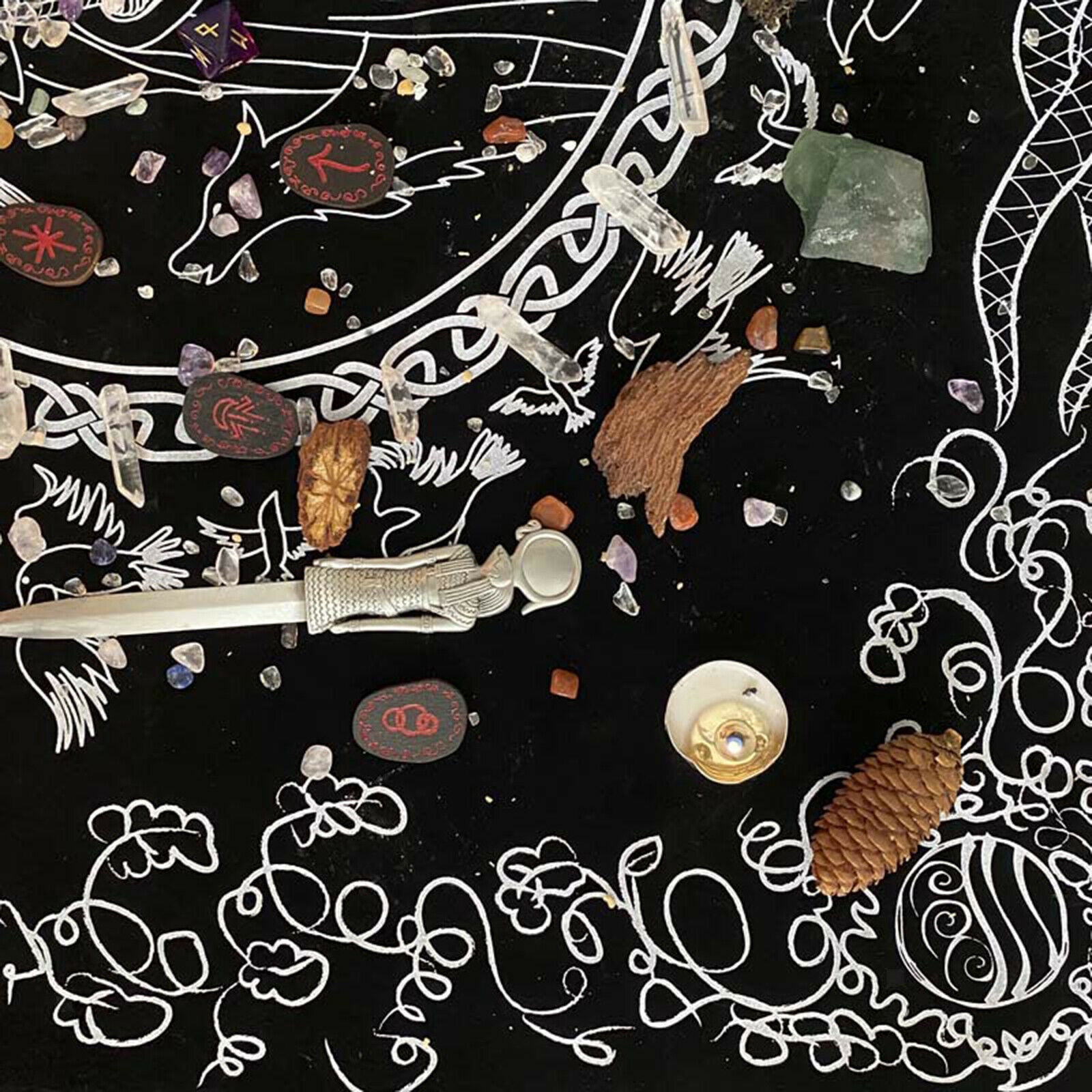 Rituals Tarot Card Tablecloth Divination Board Game Fortune Oracle Cards Pad