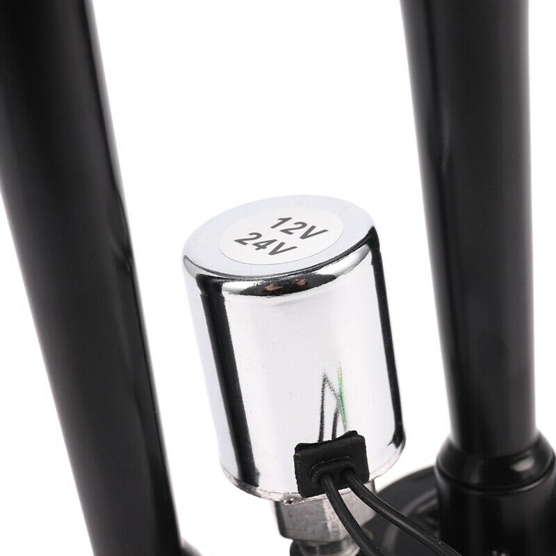 12V/24V 178DB Universal Super Loud Black Dual Trumpet Air Horn for Cars TrucksZ2