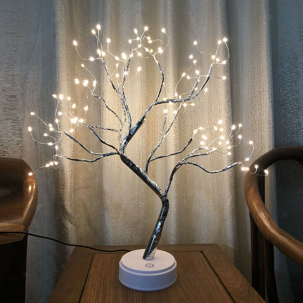 Decorative Tabletop Tree Light LED Night Light for Home Decor Warm White