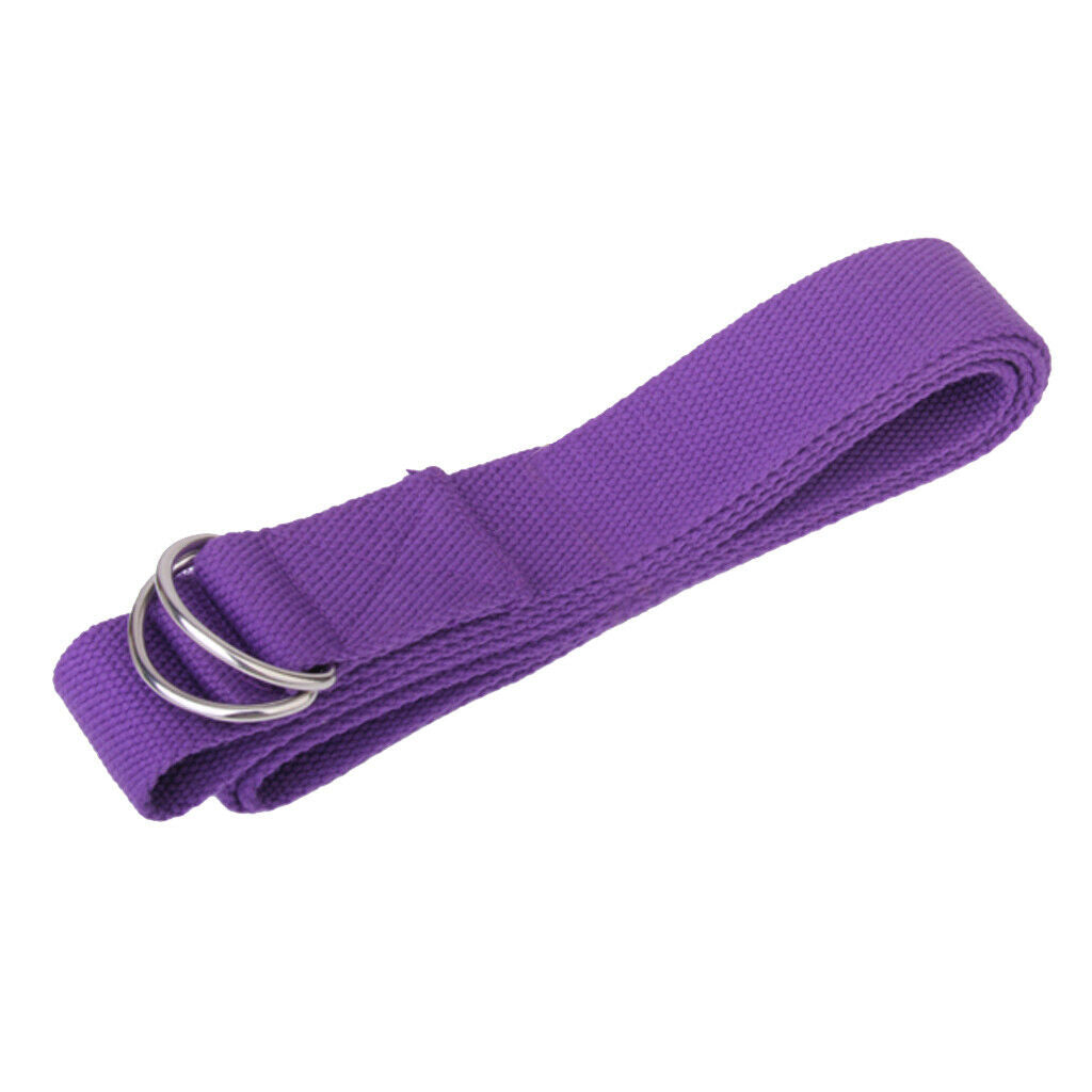 Long Yoga Stretch Strap Training Belt + Block Brick Foam For Fitness Pilate