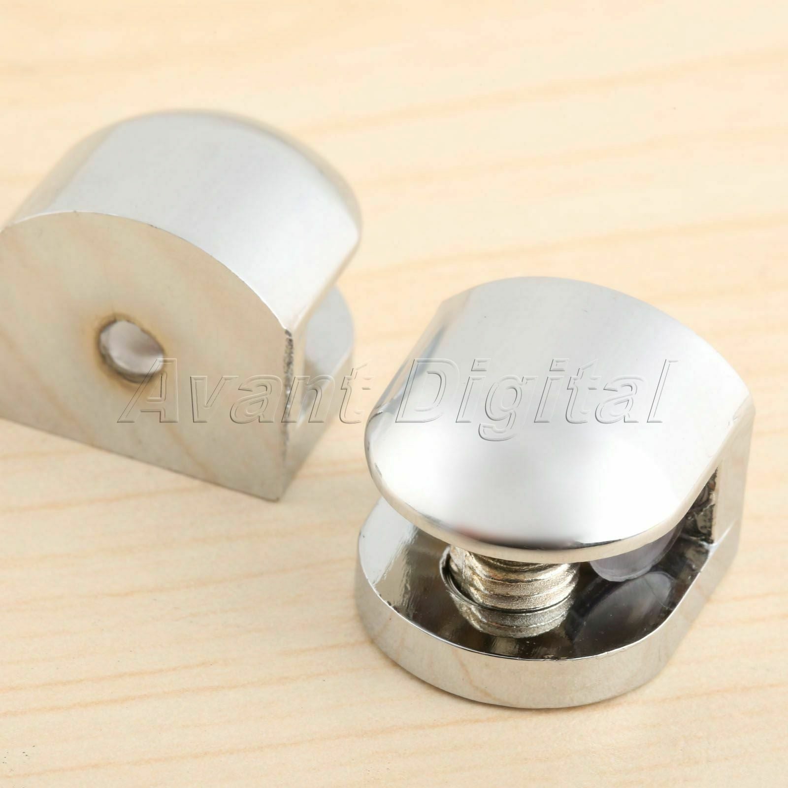 4pc Kitchen Zinc Alloy Glass Shelf Holder Clamp Brackets For 5mm-6mm Thick Glass