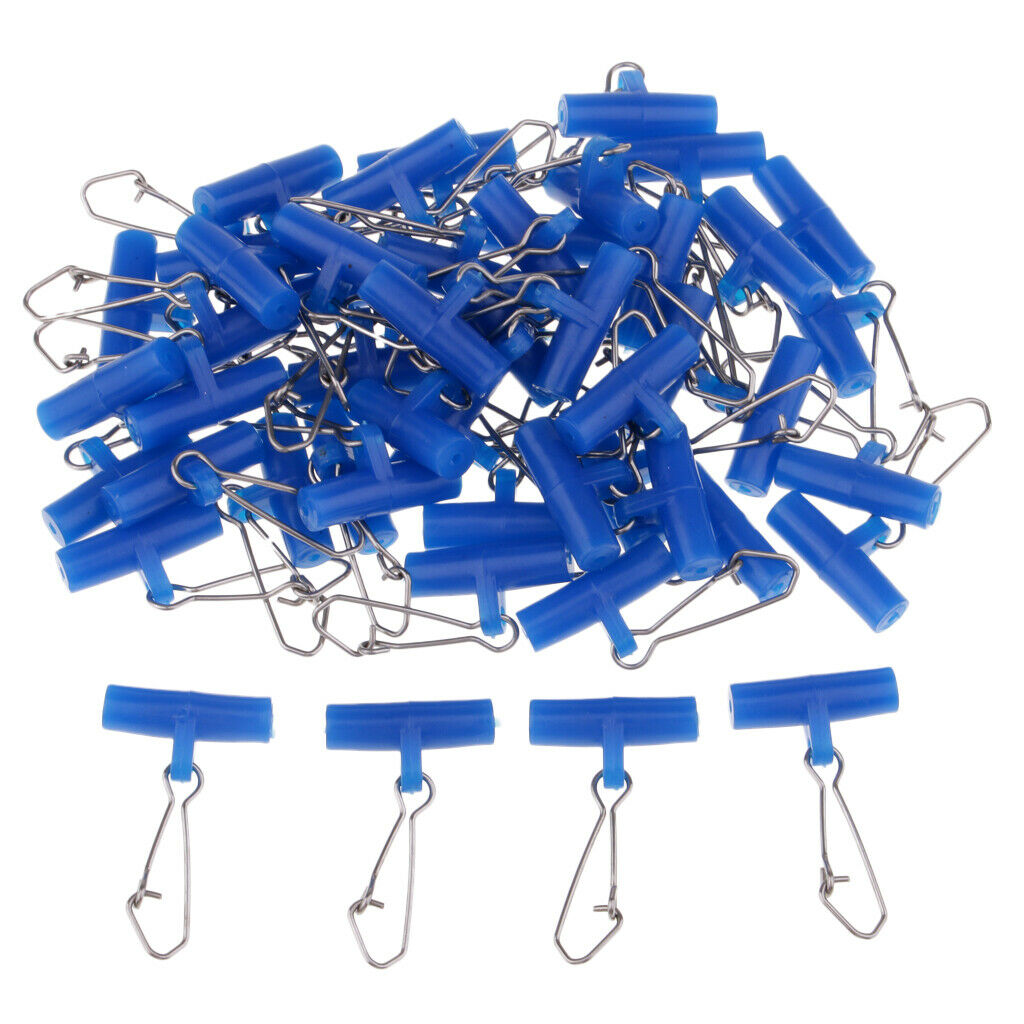 50Pcs High-strength Fishing Sinker Slide with Stainless Steel Snap Connector