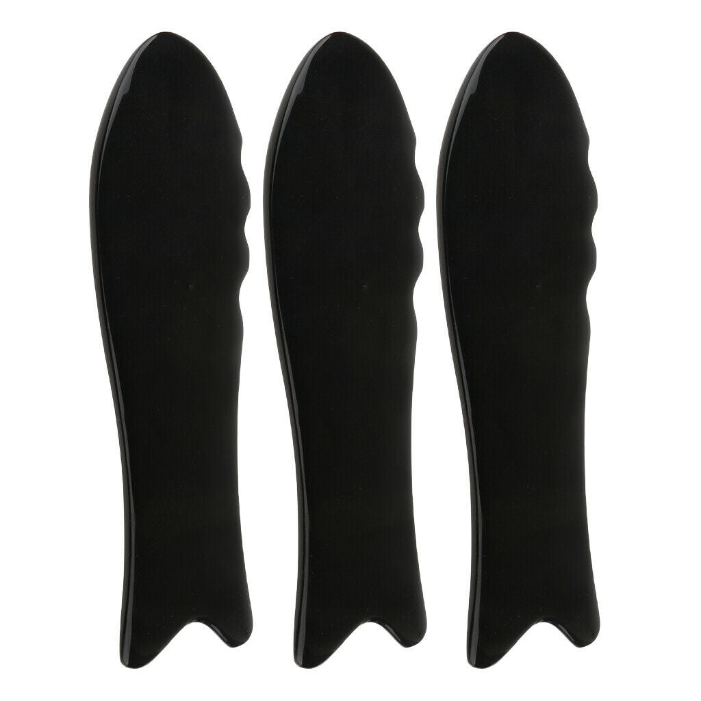 3x Fish Shape Salon Neck Facial Firming Anti-Wrinkles Gua Sha Scraping Board