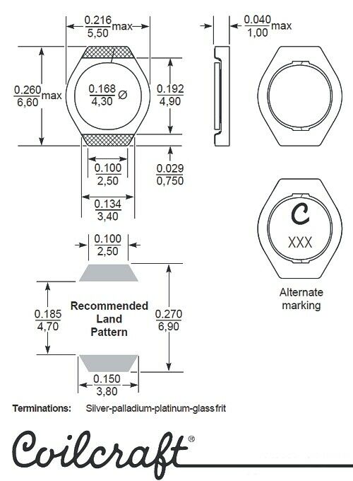 [50pcs] LPO1704-472ML 4.7uH 1.1A 0.20Ohm Chip Inductor SMD