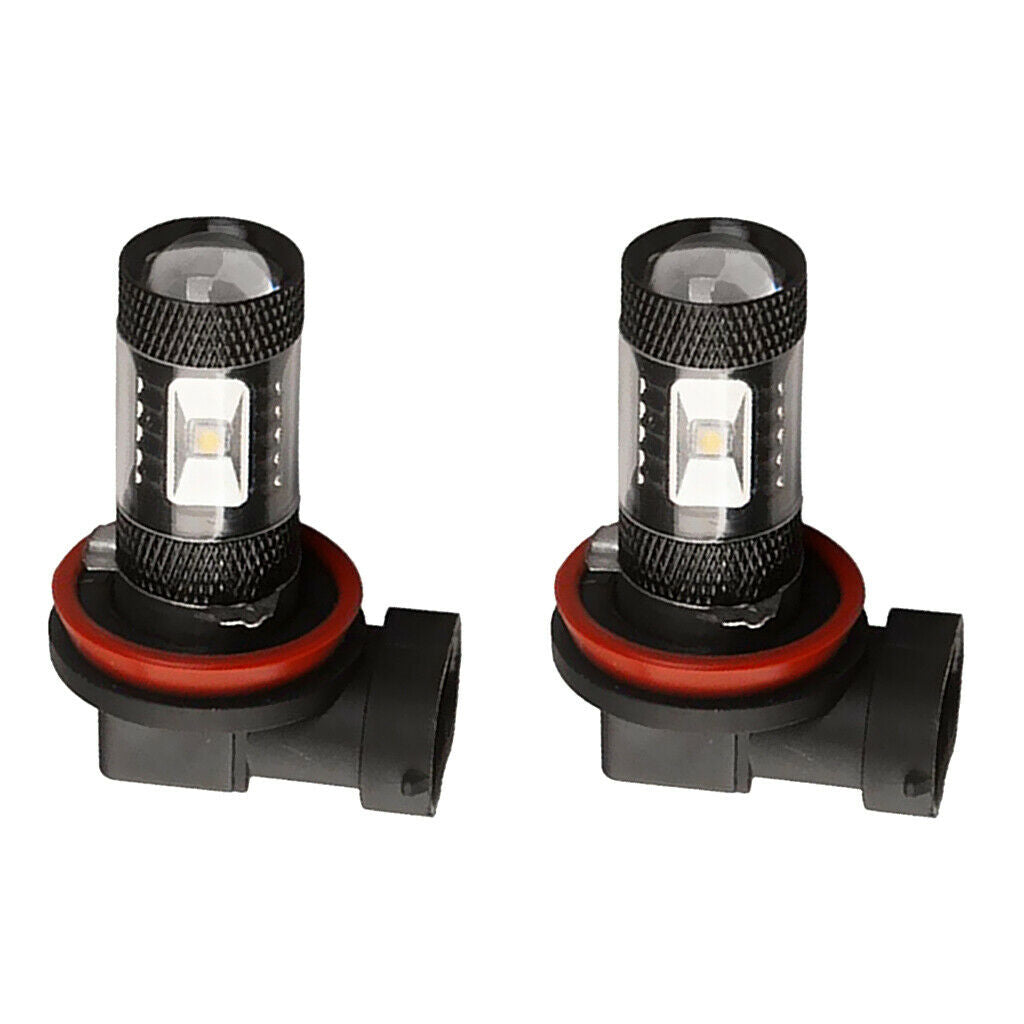 2 Pieces DC12V-24V H11 2828 Car Fog Driving DRL Light Bulbs 7000K Cool White