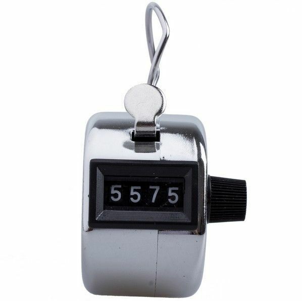 4 Digit Manual Counting Hand Tally Counter Mechanical Manual Palm Clicker Click
