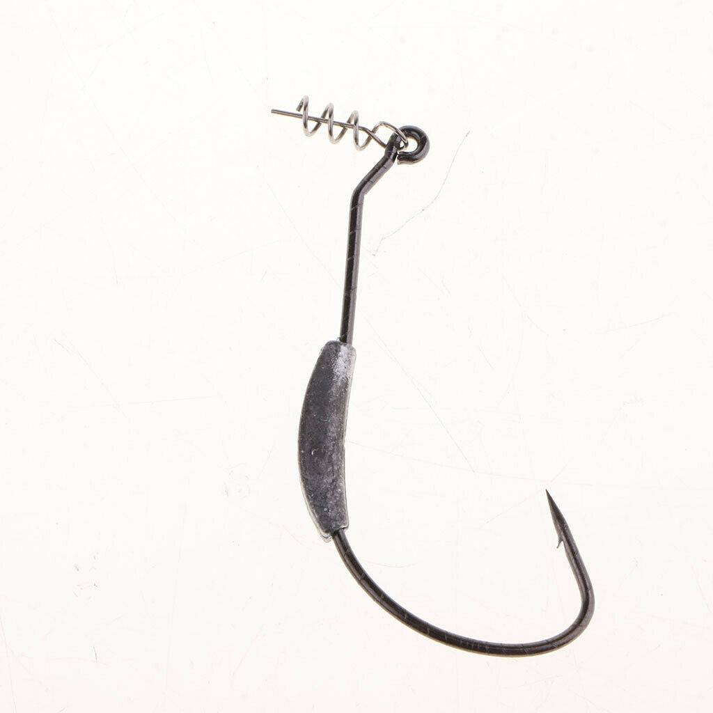 50pcs Weighted Superline Spring Hook with Centering Pin for Rigging Baits