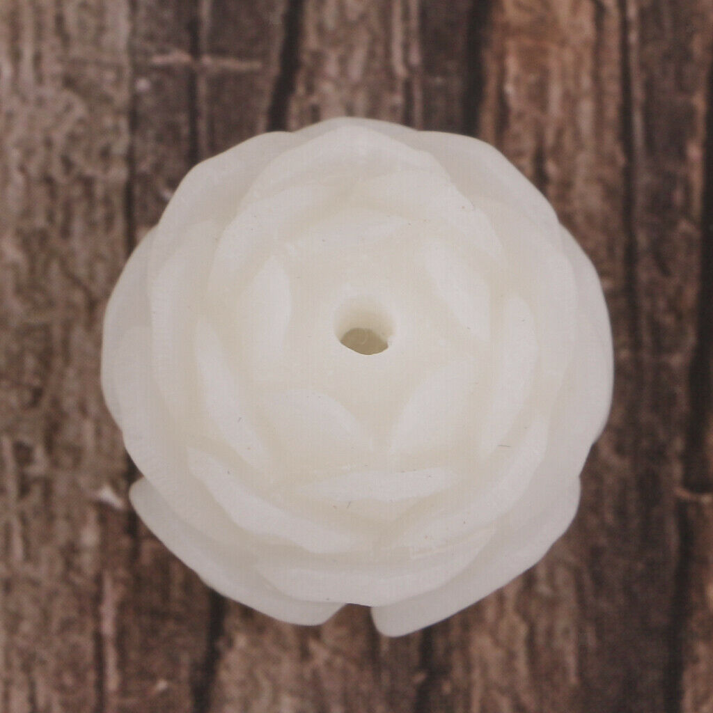 20mm Bodhi Wood Carved Lotus Flower Beads for Bracelet Jewelry Making Charm