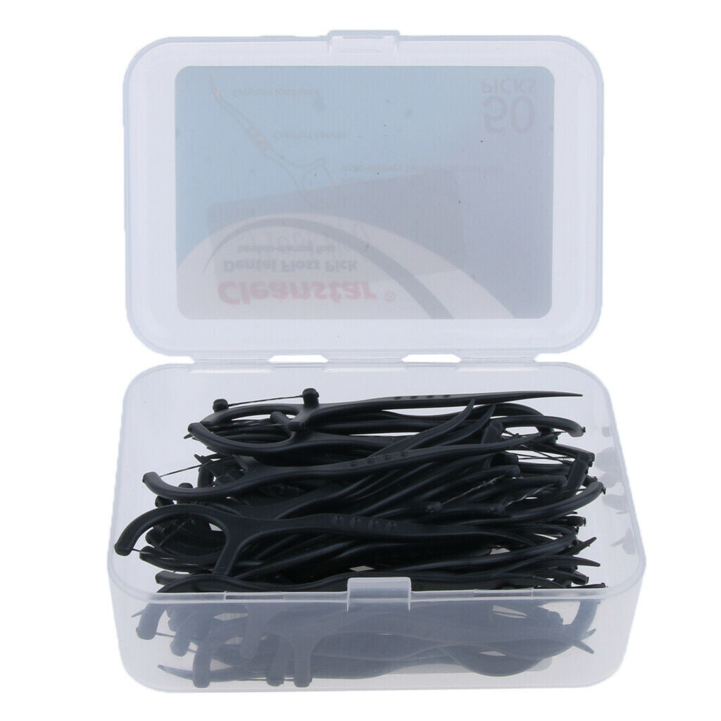 50x Complete Clean Floss Picks Toothpicks Removes Plaque & Food Whiten Teeth