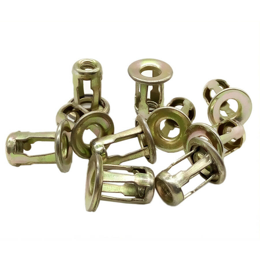 20Pcs Metal Screw Base Clamp Car Trunk License Plate Install Fastener Clips 10mm