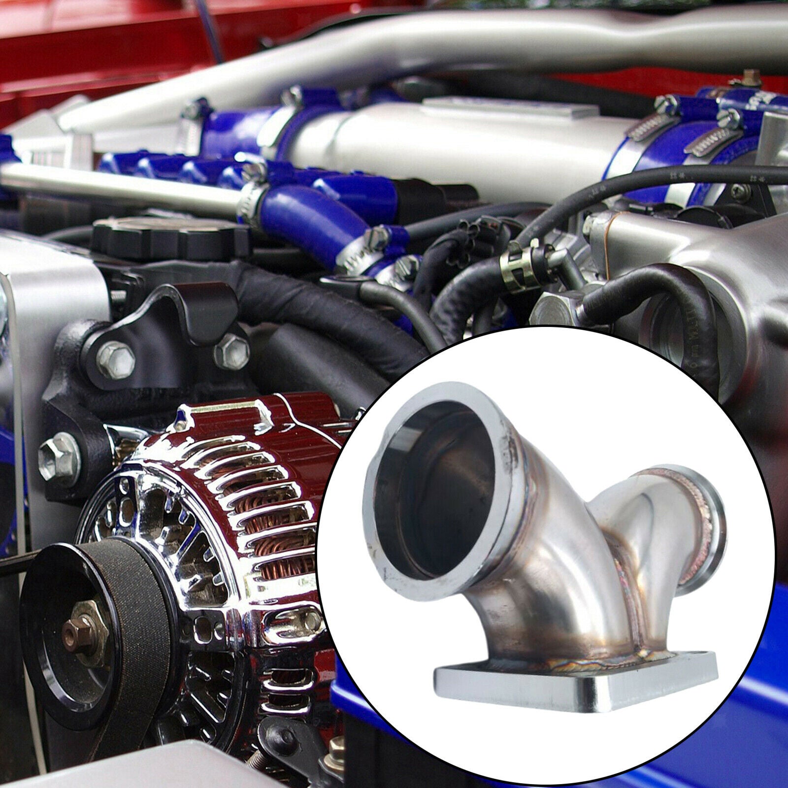 TU-TSF03 Car Turbo T4 Twin Scroll Flange to 3" V-band Easy to Use Durable