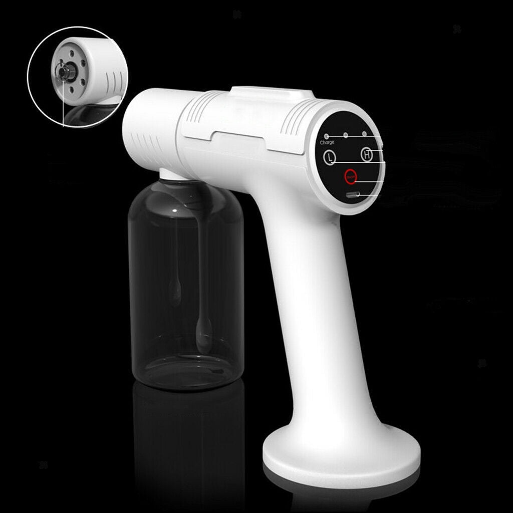 600ml Nano Spray Gun Handheld Blue Light Automatic Sprayer USB Public Fogger