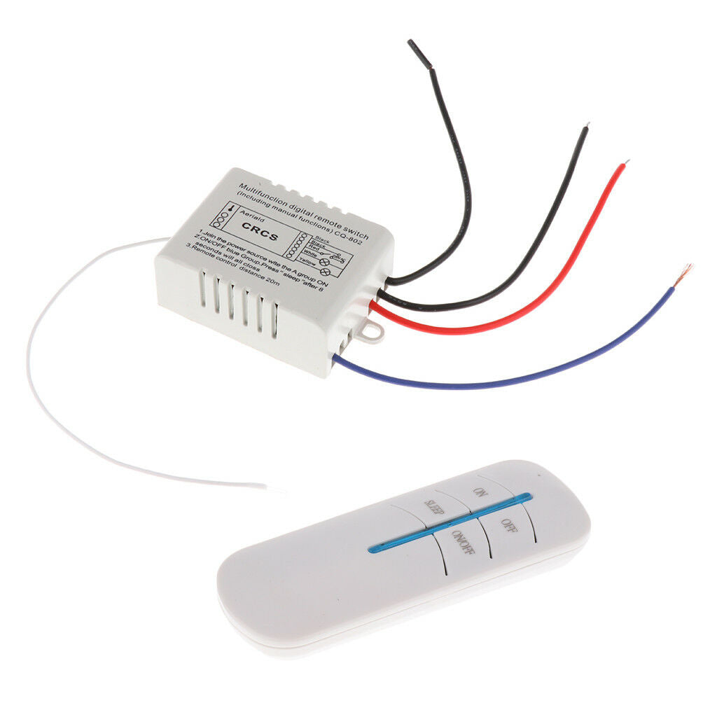 One Way Wireless Lamp Light RF Remote Control Switch with Controlller 220V