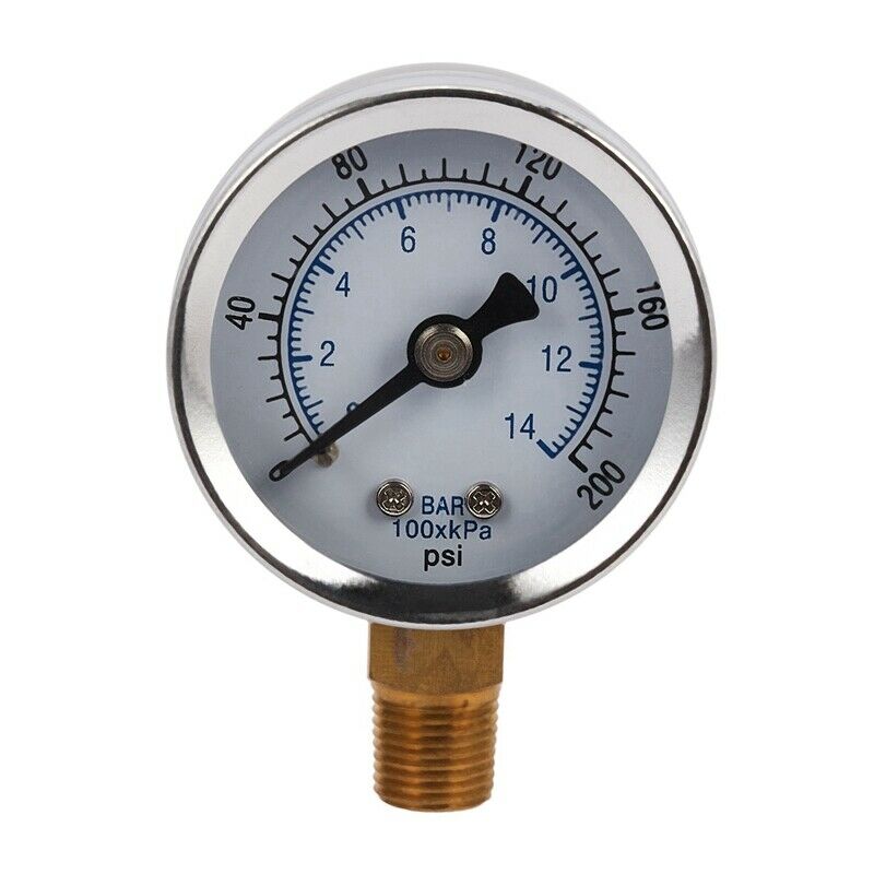 Ts-40-14 Bar 0-200 Psi 0-14 Bar Pressure Gauge 1/8 Male Npt Pressure Gauge AirV1