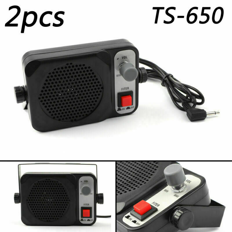 2PCS For Kenwood Yaesu ICOM Car Walkie Talkie TS-650 External Small Speaker
