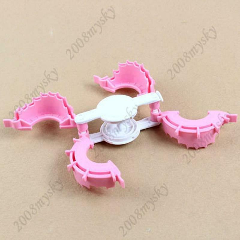 2X Size L+S Heart Shape Pom Pom Maker Baby Fluff Ball Weaver Knitting Craft Tool