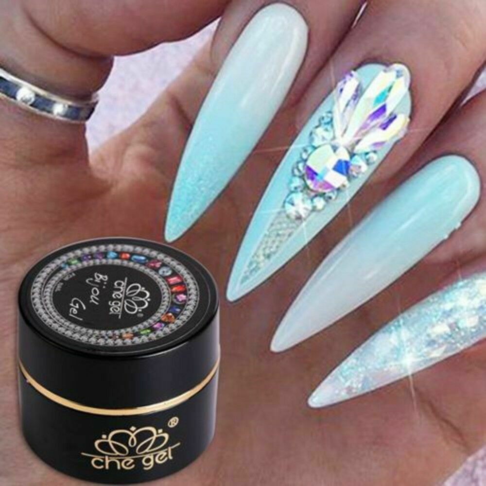 DIY Nail Art Rhinestones Gel Glue UV Adhesives Sticky Diamond Crystal Nail Decor