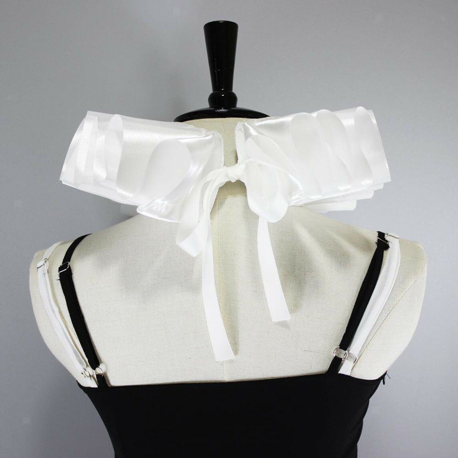 Renaissance Elizabethan Ruffled Neck Collar Clown Choker False Collar Halloween