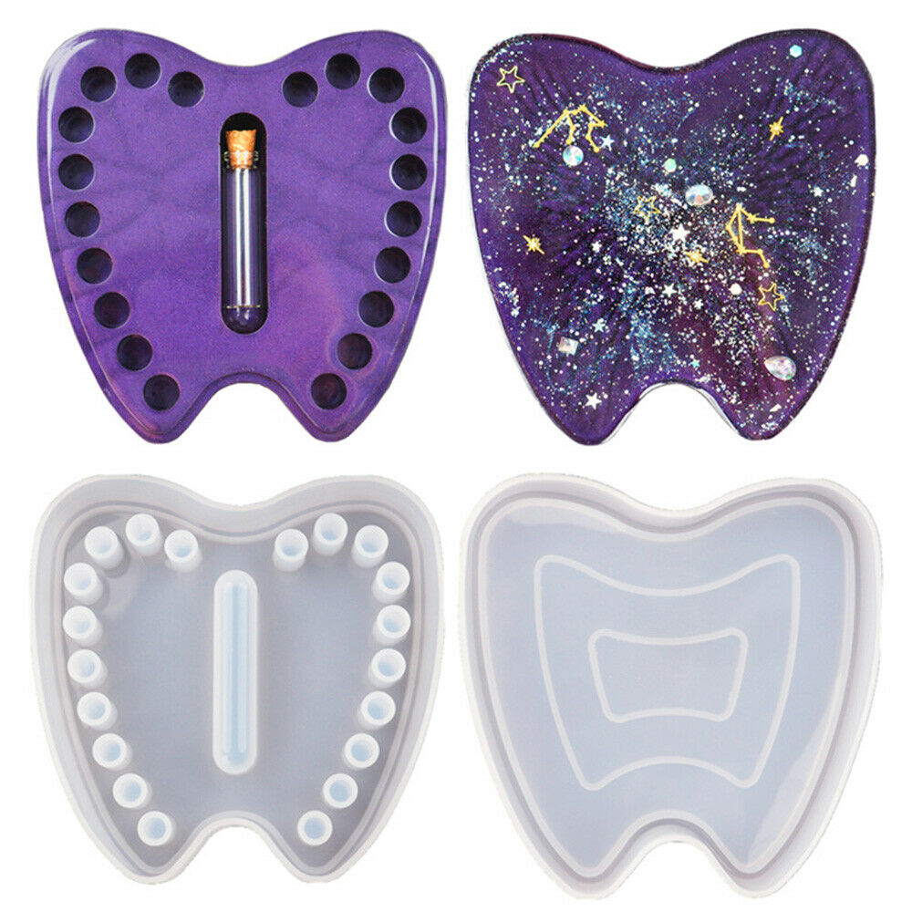 Storage Box Epoxy Casting Silicone Mold Teeth Lanugo Memorial Case Container DIY
