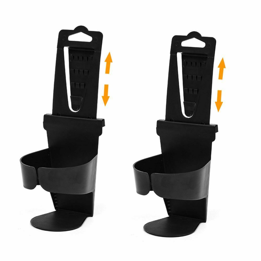 2x Black Cup Drink Bottle Holders Stand for Car-Truck Interior Door Window Dash