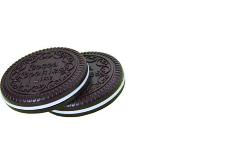Reliable Mini Pocket Chocolate Cookie Compact Mirror + Comb Make Up Mirror.l8