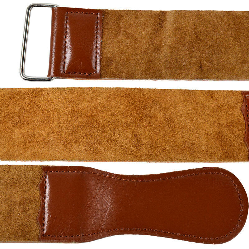Durable Barber Real Leather Strop Straight Razor Sharpening Shave Shaving Strap