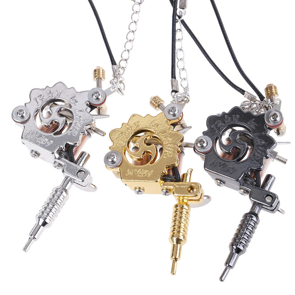 1X Mini Tattoo Machine Tattoo Keychain Key Holder Punk Style As Pendant O.l8