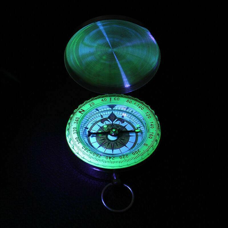 Outdoor Camping Compass Hiking Sports Navigation Pocket Watch Style Brass Tool