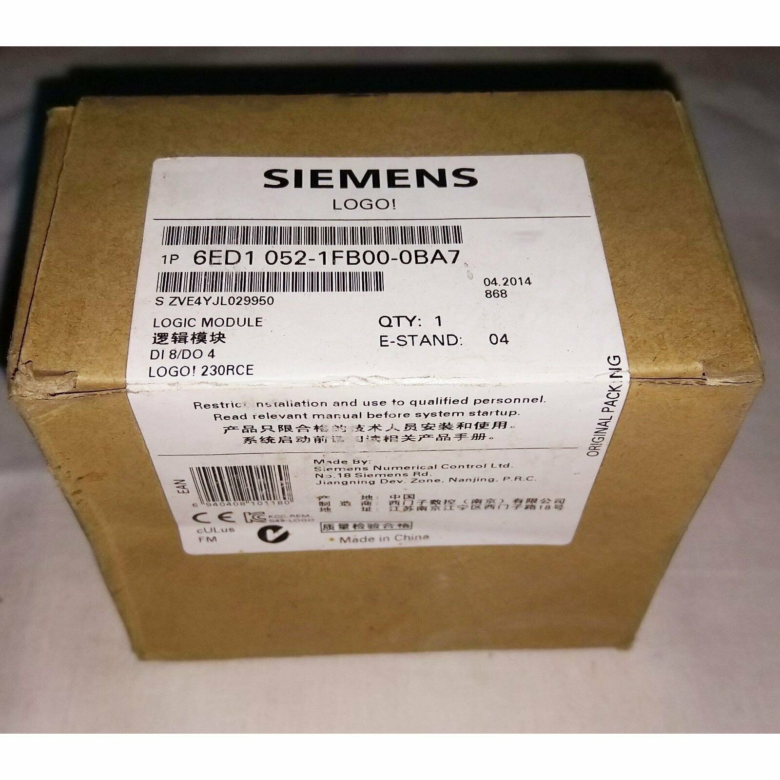 1PC NEW SIEMENS 6ED1052-1FB00-0BA7 6ED10521FB000BA7 6ED1 052-1FB00-0BA7