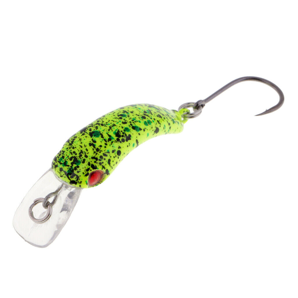 Mini Minnow Fishing Lure Artificial Hard Simulation Bait Crankbait Green