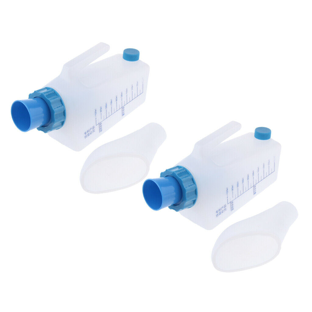 2x Elder Patient Female Urinal Bottle Pee Bottle Night Drainage Container