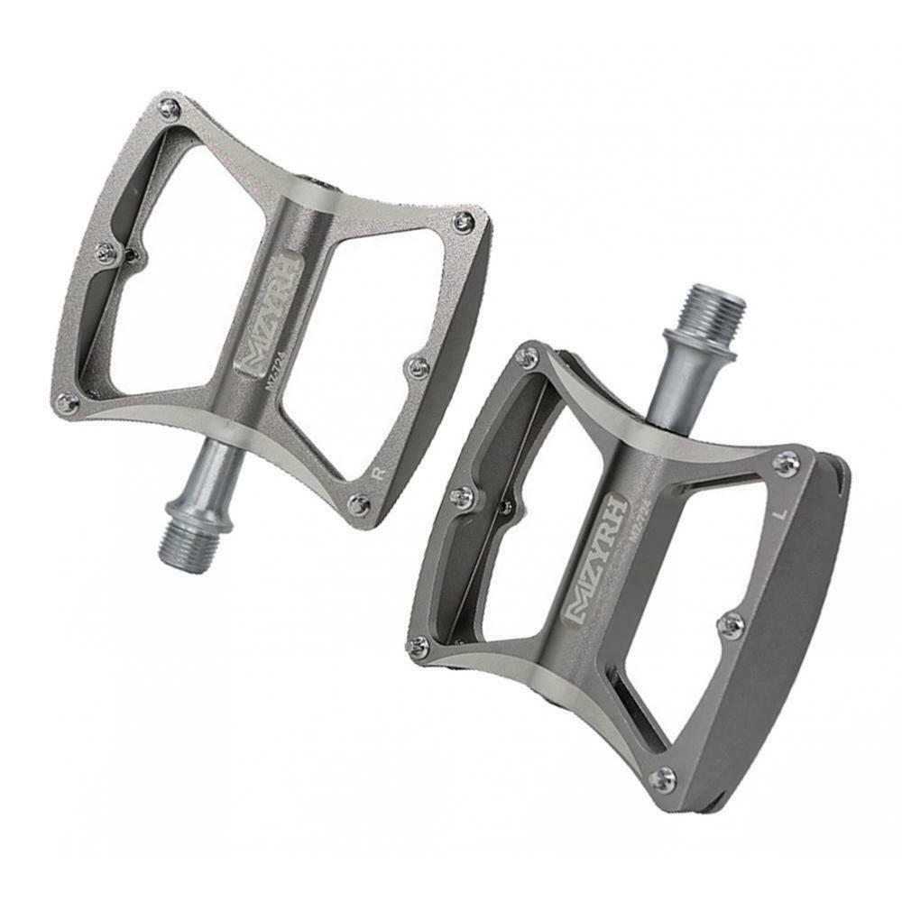 Aluminium CNC Bike Platform Pedals Road Cycling Bicycle Pedals for MTB BMX Grey