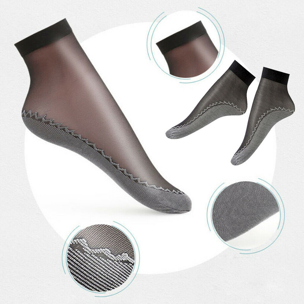 40pcs Lady Chinlon Silk Summer Socks Lace Soft Wicking Anti-Slip Socks