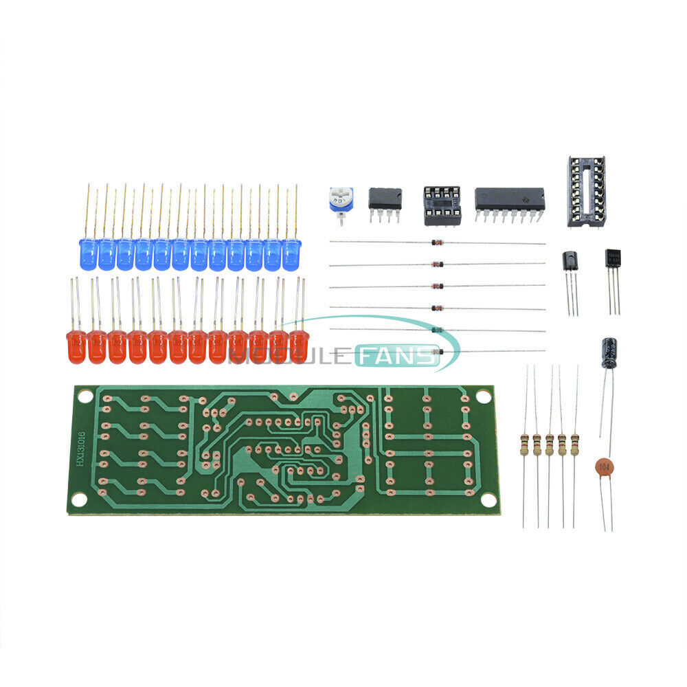 2PCS For Red Blue LED Dual-Color Detonation Flashing Light suite DIY Kits