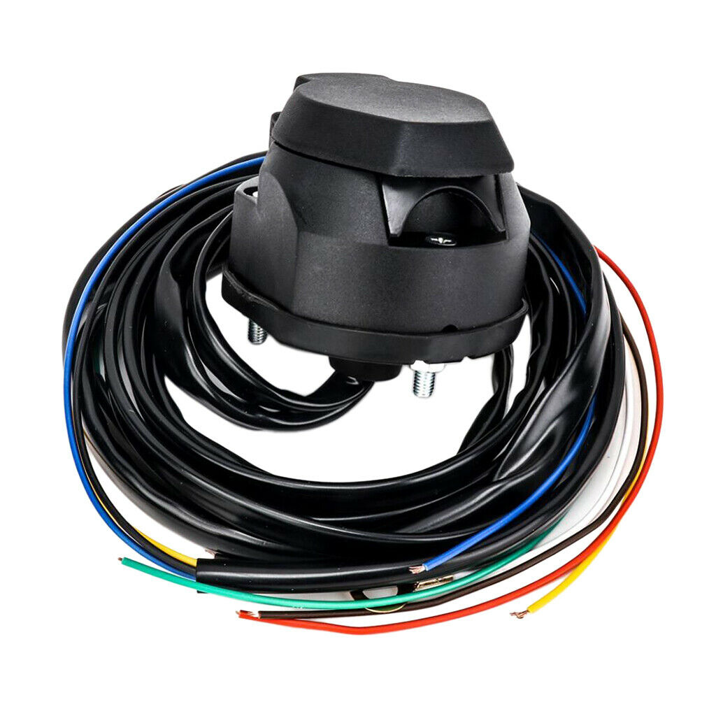 7 Pin Trailer Socket Cable 1.5m Wire European Car Wiring Connector Parts