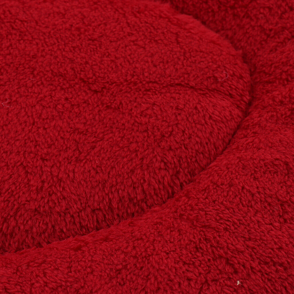 Machine Washable Dog Cushion Bed Air Conditioning Mat for Crates Red Wine S