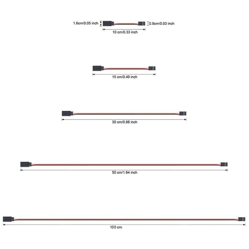 4X(25 Pcs JR Style Servo Extension Cable,Servo Cables,Male to Female JR PluI6I4)