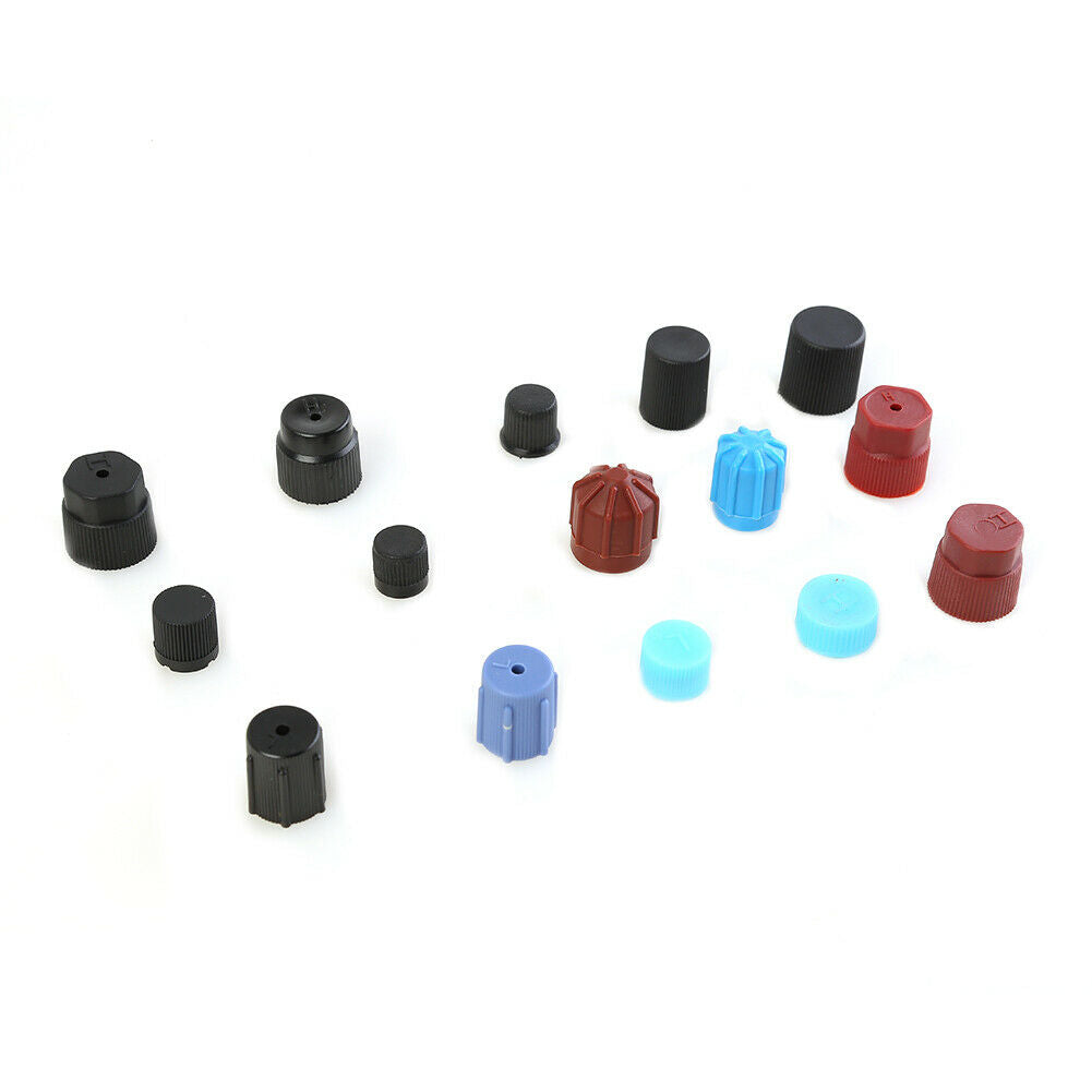 90pcs Car A/C Air Conditioning High Low Side Service Port Caps Kit R134a R12