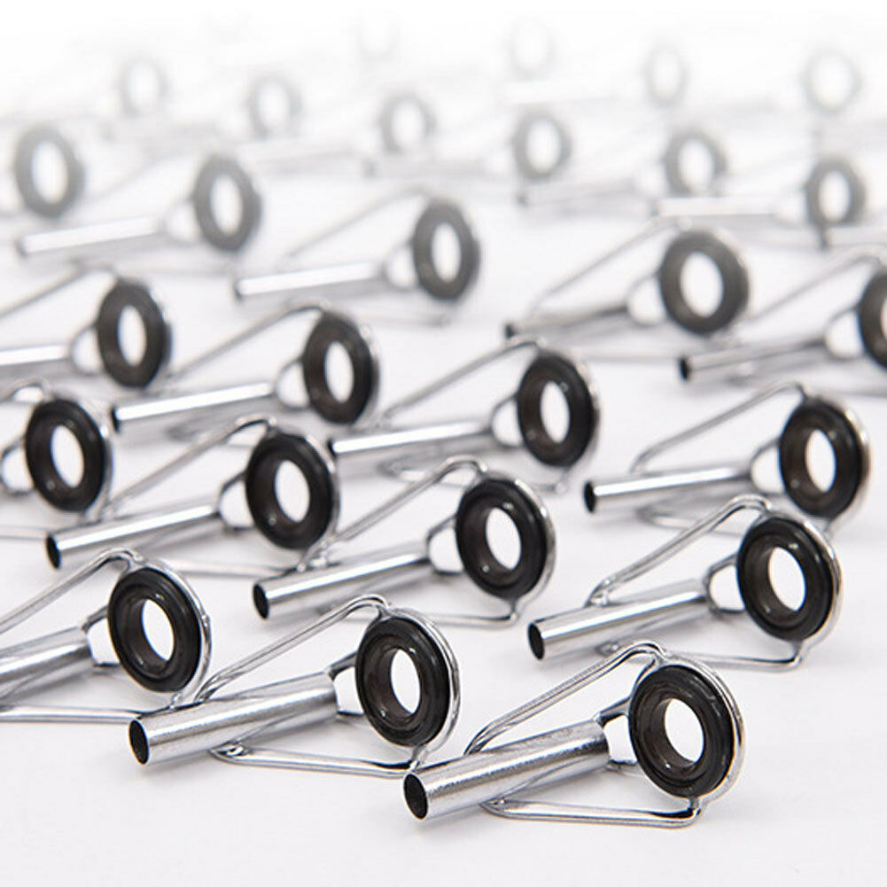 80pc Fishing Rod Part Guide Set Tip Top Repair Tool Kit W/Plastic Box New