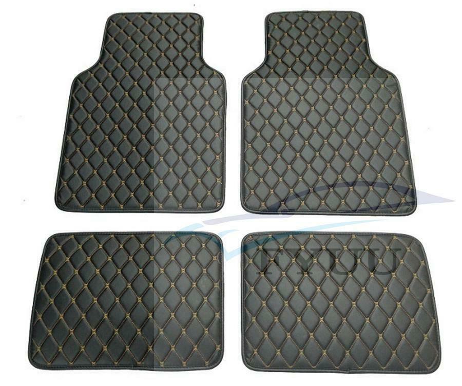 4pcs PU Leather  Car Floor Mats Front Rear Liner Weather Set Car Accessories