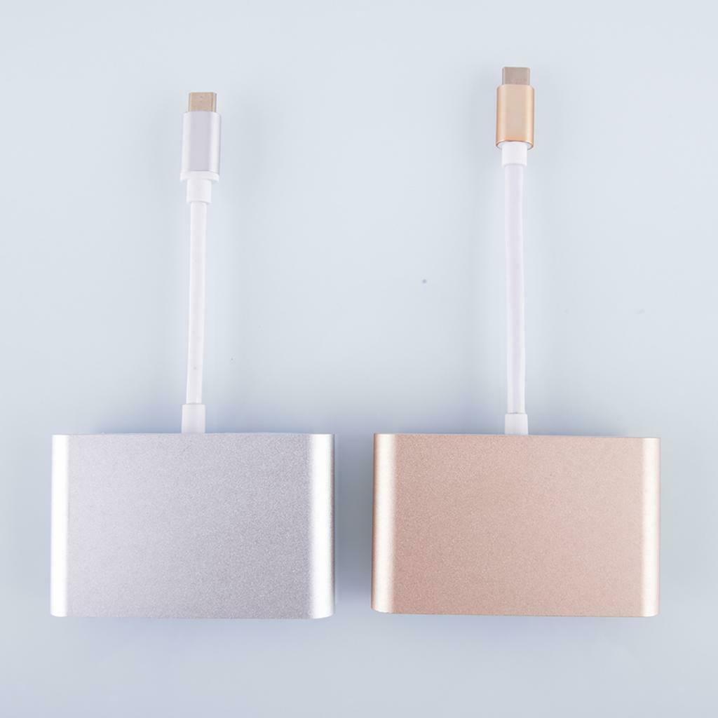 USB Type C Hub to VGA Adapter USB 3.0 Type-c Port Laptop Hub Power Converter