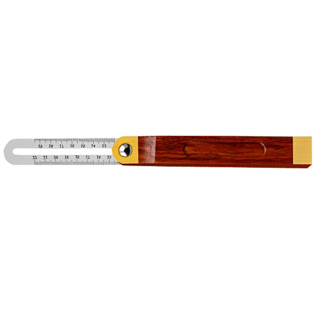Angle Rulers Wooden Handle Level Measuring Tool Woodcraft Gauge  Scale 22cm