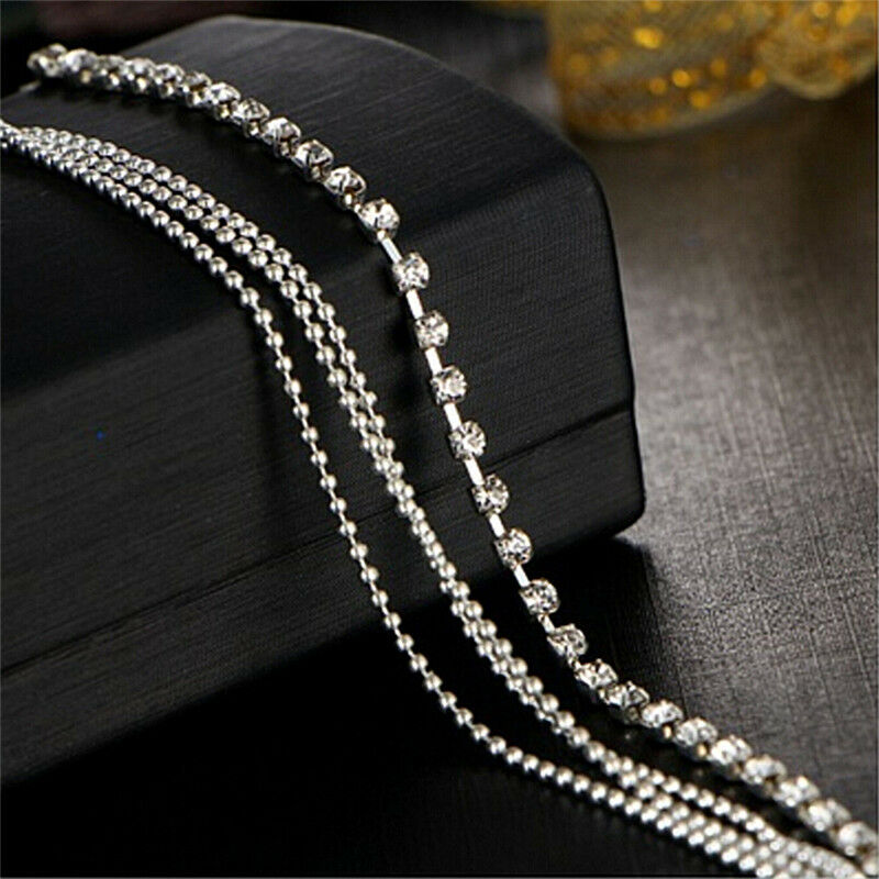 Multilayer Sexy Crystal Anklet Foot Chain Summer Charm Anklet Foot Jewelry D Rf