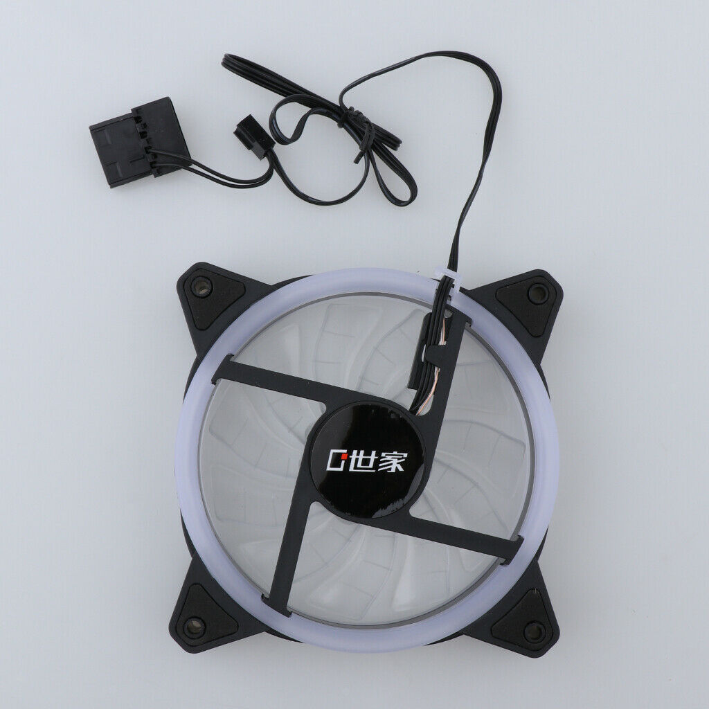 5-Pack 4-Color 12CM LED Computer Case Cooling Fan for PC