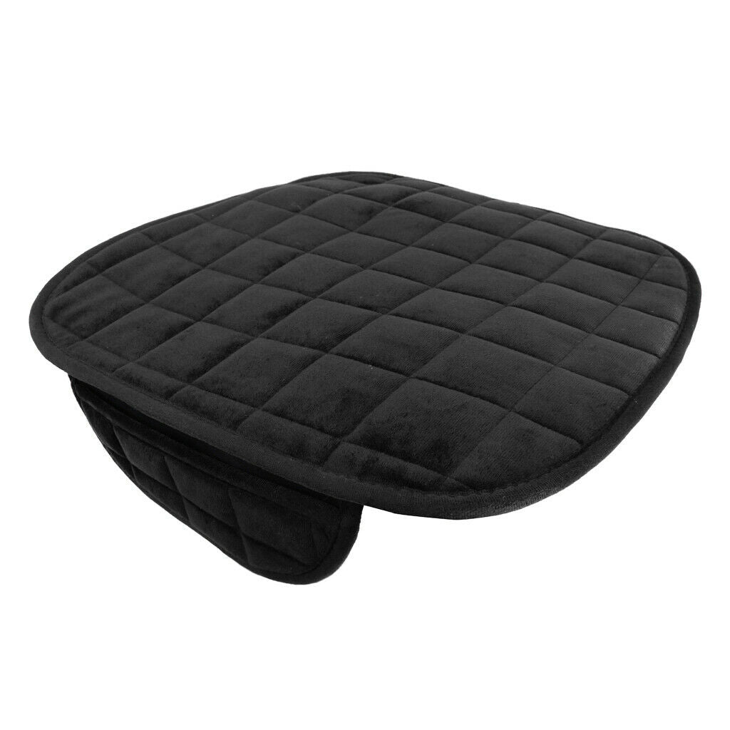 1 Universal Front & Rear Car Auto Winter Seat Cushion Seat Cover Pad Black