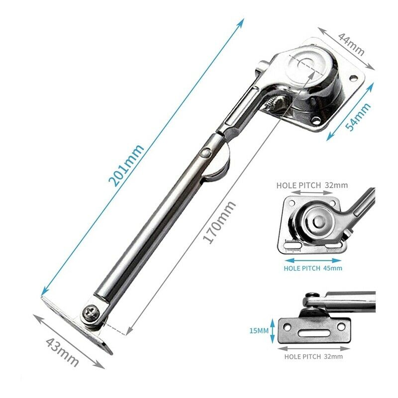 2 Pack Heavy Lid Support Hinges,Support Hinge Hydraulic Lever Corrosion ResistO9