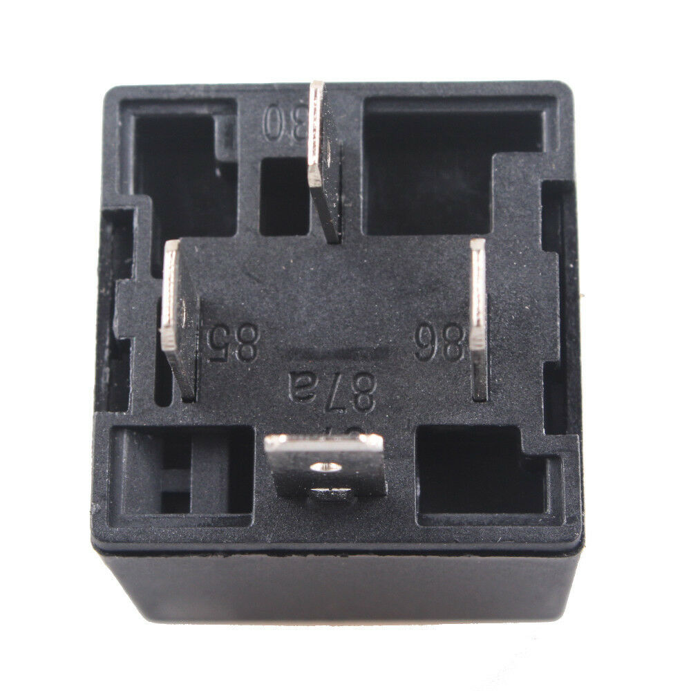 5 x Mini Relay SPST 4Pins 12V DC 40A Contact Car Vehicle & 5X Socket 4Pin Wire